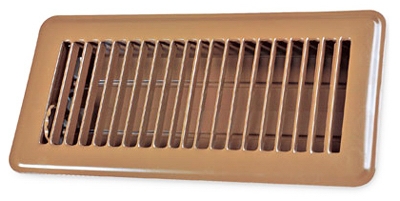 Floor Register, 4 x 10-In., Brown