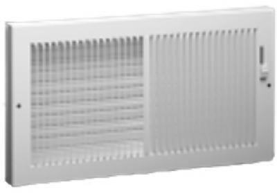12 x 6-Inch White Baseboard Register