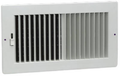 10 x 4-Inch 2-Way White Ceiling or Sidewall Diffuser