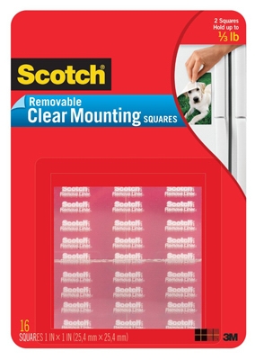 35-Pack Clear Removable Mounting Squares