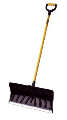 24-Inch Industrial-Grade Poly Snow Pusher With Cushion D-Grip Handle