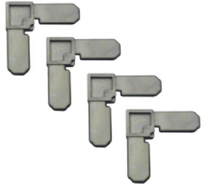 3/4 x 5/16-Inch Gray Nylon Screen Frame Corners, 4-Pack