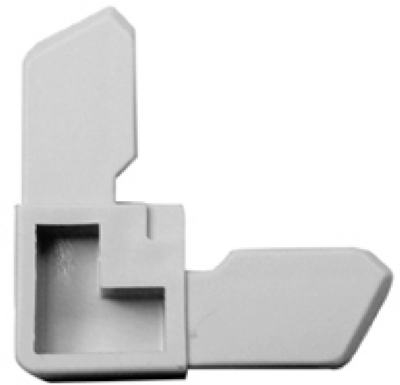 3/8-Inch Gray Nylon Window Corners, 20-Pack