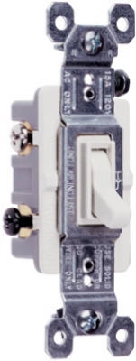 3-Way Toggle Switch, White, 120-Volt, 15-Amp
