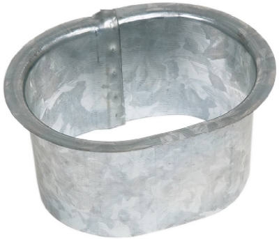 Gutter Drop Outlet, B Style, Narrow Flange Galvanized Steel, 2 x 3-In.