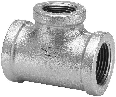 1/2 x 3/4-Inch Galvanized Reducing Tee