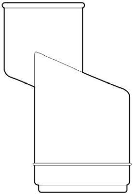 Drain Tube, Poly, 3 x 2 x 3-In.