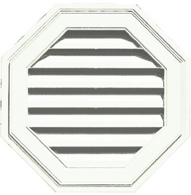 22-Inch Octagon Gable Vent - White