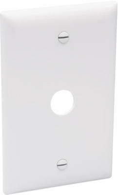 Wall Plate, Telephone/Cable-Outlet, White Thermoplastic