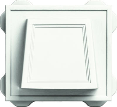 Hooded Exhaust Vent, White, 4-In.