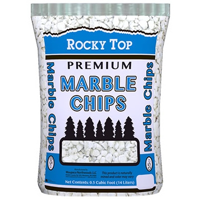 Marble Chips, White, .5-Cu. Ft.