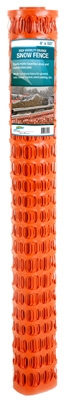Heavy-Duty Snow Fence, Orange, 4-Ft. x 50-Ft.