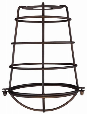 Oil Rubbed Bronze Cage Shade with Closed Bottom.