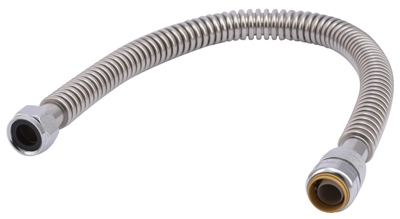 Flexible Water Heater Connector, .75-In. FIP x 24-In.