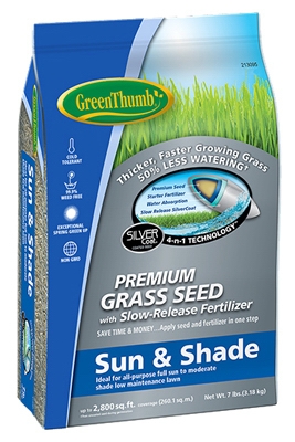 Premium Sun & Shade Grass Seed, 7-Lbs.