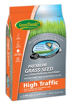 Premium Coated High-Traffic Grass Seed, 7-Lbs.