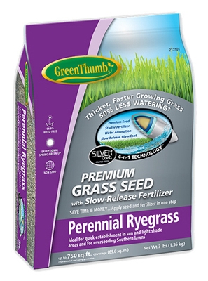 Premium Coated Perennial Ryegrass Seed, 3-Lbs.