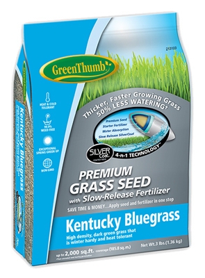 Premium Coated Kentucky Bluegrass Seed, 3-Lbs.
