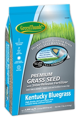 Premium Coated Kentucky Bluegrass Seed, 7-Lbs.