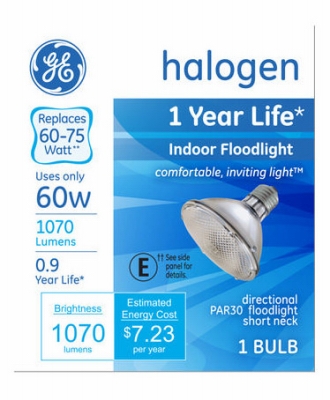 Halogen Flood Bulb, Par30, 60-Watt