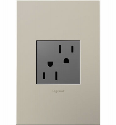 Tamper-Resistant Outlet, Magnesium, 15-Amp