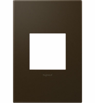 Wall Plate, Screwless, 1-Gang, Bronze