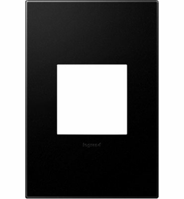 Wall Plate, Screwless, 1-Gang, Graphite