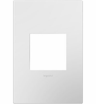 Wall Plate, Screwless, 1-Gang, Gloss White