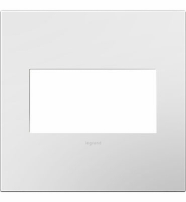 Wall Plate, Screwless, 2-Gang, Gloss White