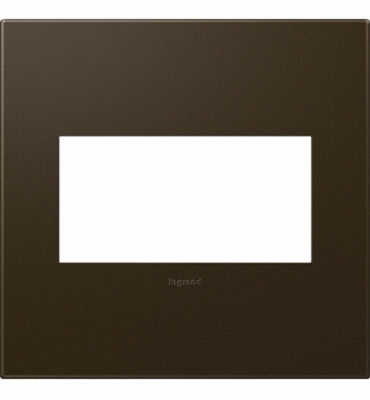 Wall Plate, Screwless, 2-Gang, Bronze
