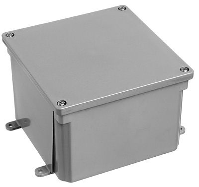 Electrical PVC Junction Box, 8 x 8 x 4-In.