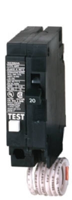 Self-Test GFCI Breaker, Single Pole, 20-Amp