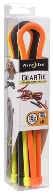 Gear Tie ProPack, 18-In., 6-Pk.