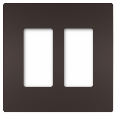 Radiant 2-Gang Plastic Wall Plate, Dark Bronze