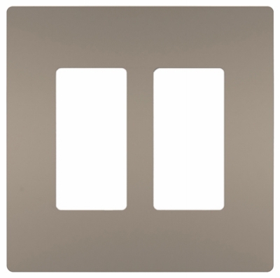 Radiant 2-Gang Plastic Wall Plate, Nickel