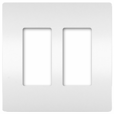 Radiant 2-Gang Plastic Wall Plate, White