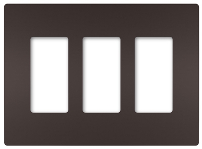 Radiant 3-Gang Plastic Wall Plate, Dark Bronze