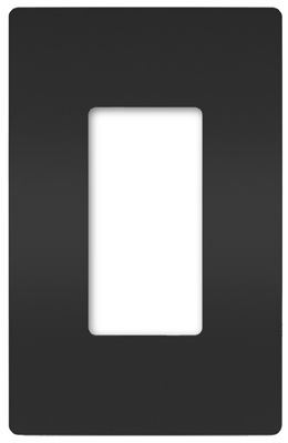 Radiant 1-Gang Plastic Wall Plate, Black