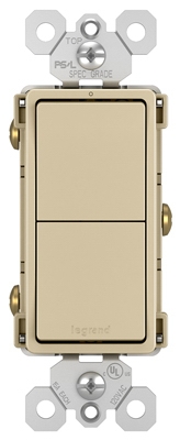 Radiant 2 Single-Pole Switch, 15A, 125-Volt, Ivory
