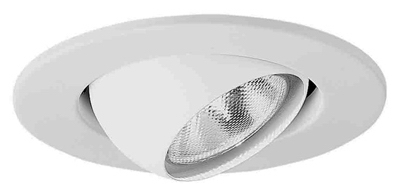 Adjustable Eyeball Light Fixture, White, 4-In.