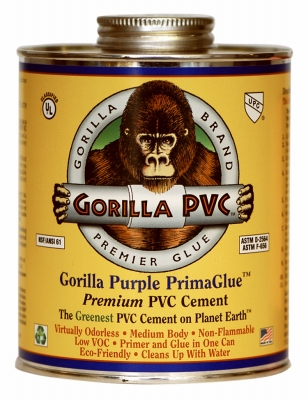 Prima Glue for Plastic PVC Pipe, Purple, 16-oz.
