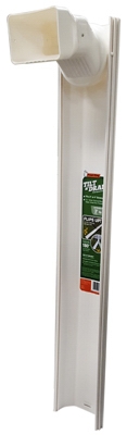 Tilt 'N Drain Downspout Extender, White, 6-Ft.