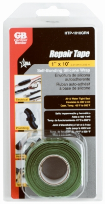 Self-Sealing Silicone Repair Tape, Green, 1-In. x 10-Ft.