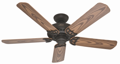 Bridgeport Outdoor Ceiling Fan, Bronze, 52-In.