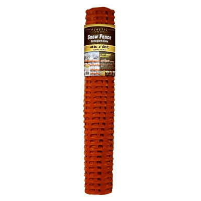 PVC Snow Safety Fence, 4 x 50-Ft.