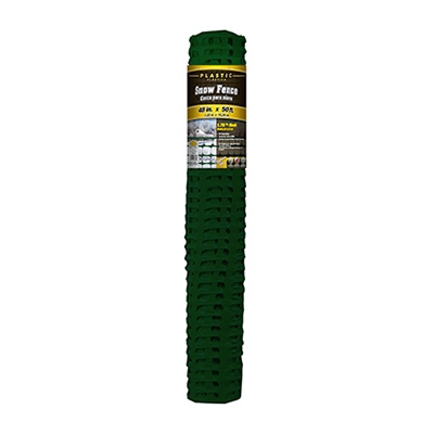 Snow/Safety Fence, Green Plastic, 4 x 50-Ft.