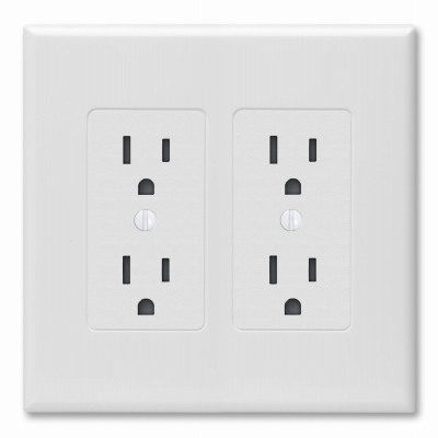 WHT 2G Deco Wall Plate