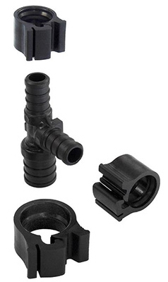 PEXLock Reducing Tee 3/4 inch x 1/2 inch x 1/2 inch