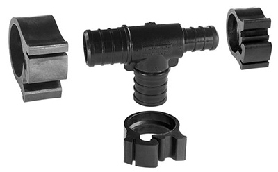 PEXLock Reducing Tee 3/4 inch x 1/2 inch x 3/4 inch