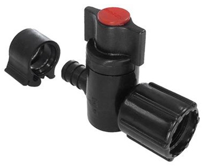 PEXLock Crimp Valve 1/2 inch x 1/2 inch FPT Swivel Red